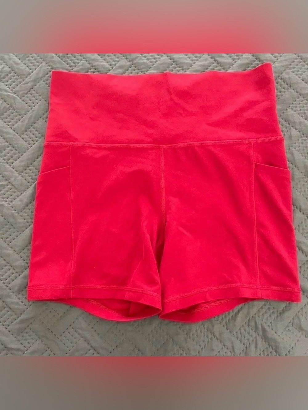 Athleta Bright Red Athletic Bike Shorts